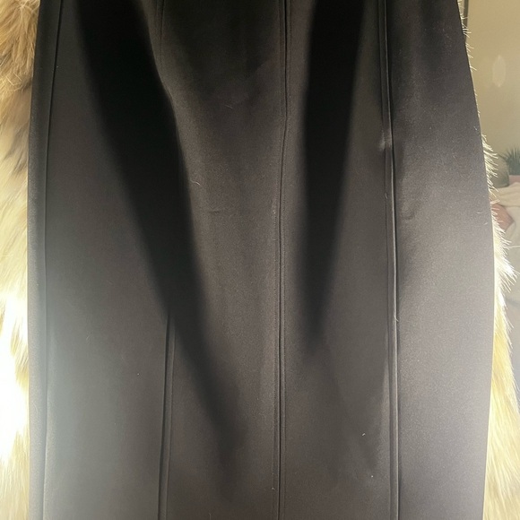 💎 Emporio Armani black pencil skirt - size 48 XL EUC pockets zip front slit - Picture 7 of 7